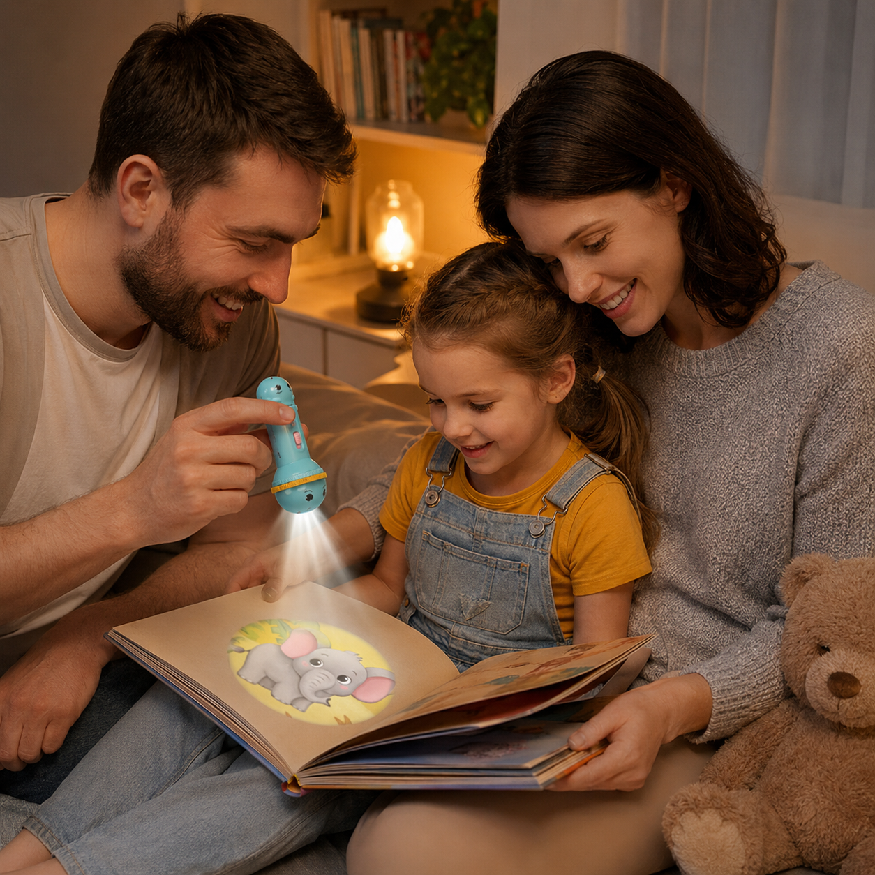 Kids Projection Flashlight, Bedtime Story Projector Toy