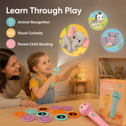 Kids Projection Flashlight, Bedtime Story Projector Toy