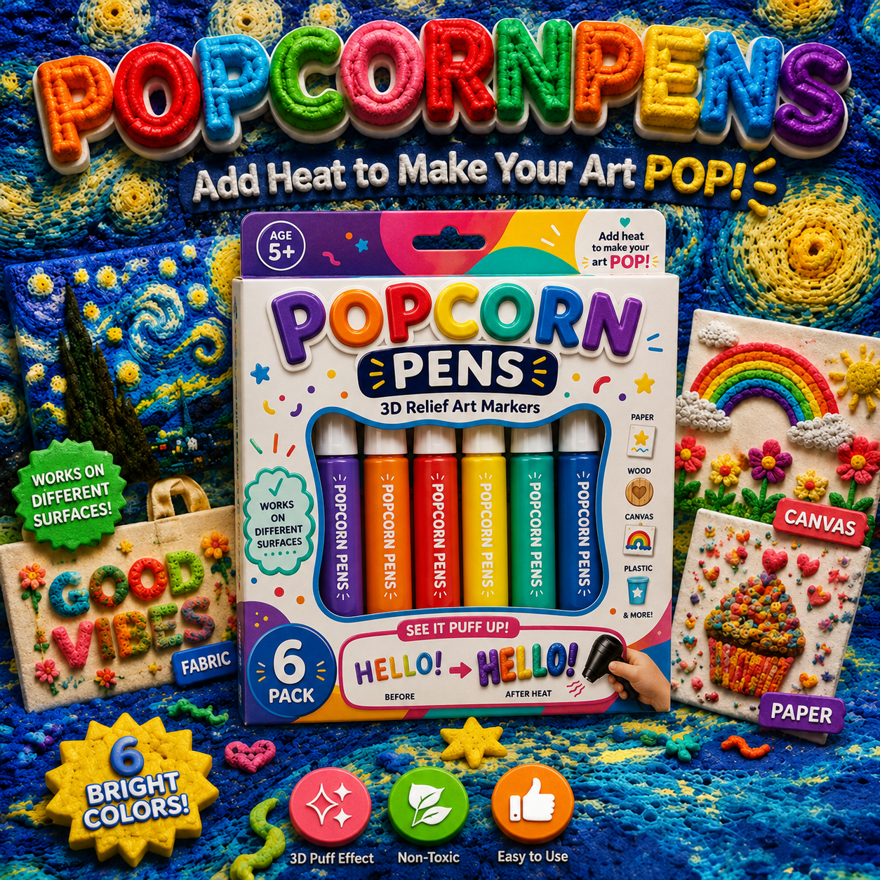 💡Save 50% by ordering today丨𝐁i𝐥𝐥𝐡𝐨𝐥® 3D Relief Art Pen – Turn Flat Drawings Into Touchable 3D Art🪄